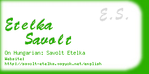 etelka savolt business card